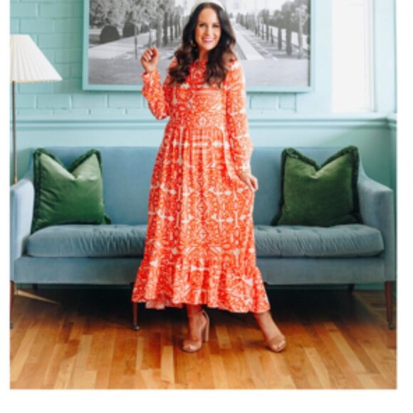 Anthropologie x Mare Mare Lynda Maxi Dress MEDIUM PETITE Tiered Boho Cottage - Picture 11 of 11